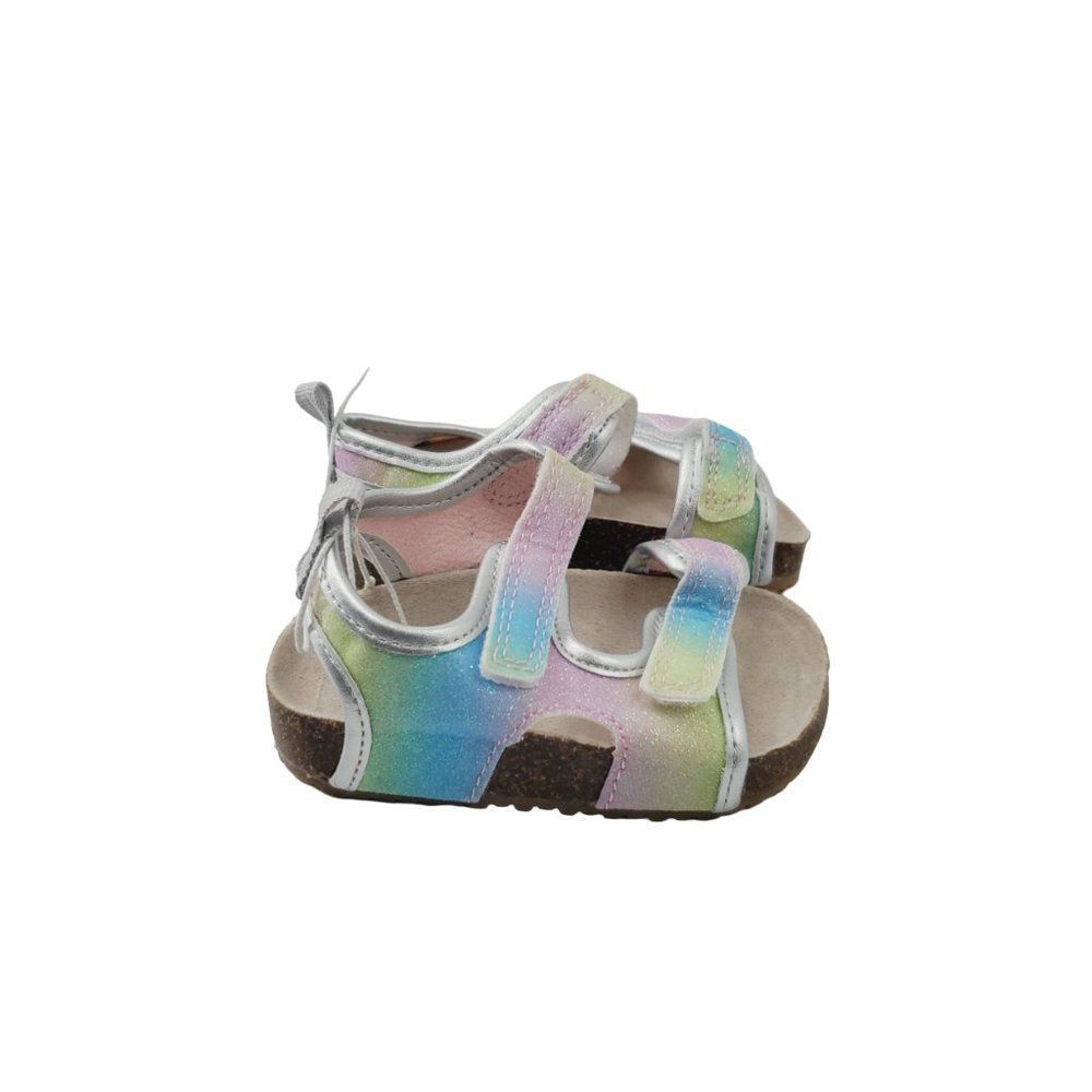 Carter's Toddler Multicolor Spectrum Hook & Loop Strappy Sandal Size 4